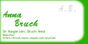 anna bruch business card